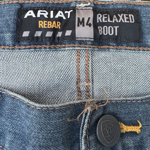 Ariat M4 Rebar Relaxed Boot Cut Jeans Mens 48x34 Workwear Classic Outdoor - Picture 7 of 9